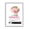 Stupell Industries Pink Florals in Hat Box Glam Fashion Books in Gray Frame Wall Art